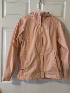 Columbia Peach Hooded Waterproof Ski Jacket